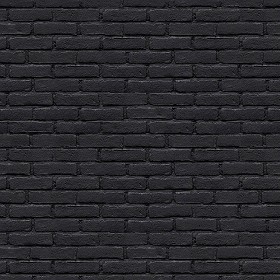 Textures   -   ARCHITECTURE   -   BRICKS   -   Colored Bricks   -  Rustic - black painted brick wall PBR texture seamless 22023