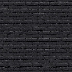 Textures   -   ARCHITECTURE   -   BRICKS   -   Colored Bricks   -   Rustic  - black painted brick wall PBR texture seamless 22023 (seamless)