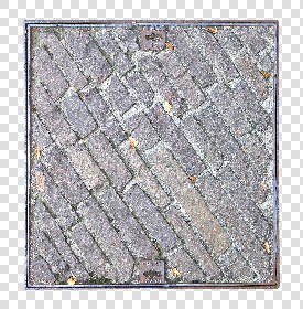 Textures   -   ARCHITECTURE   -   ROADS   -   Street elements  - Cobblestone manhole texture 20541