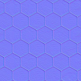 Textures   -   ARCHITECTURE   -   TILES INTERIOR   -   Hexagonal mixed  - hexagonal ceramic tiles texture seamless 21397 - Normal