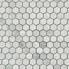 Textures   -   ARCHITECTURE   -   TILES INTERIOR   -  Hexagonal mixed - carrara marble hexagonal tiles texture seamless 21398