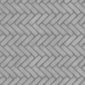 Textures   -   ARCHITECTURE   -   PAVING OUTDOOR   -   Concrete   -   Herringbone  - Concrete paving herringbone outdoor texture seamless 05831 - Displacement