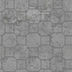 Textures   -   ARCHITECTURE   -   PAVING OUTDOOR   -   Concrete   -  Blocks damaged - Concrete paving outdoor damaged texture seamless 05521