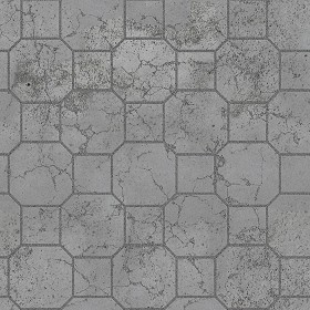 Textures   -   ARCHITECTURE   -   PAVING OUTDOOR   -   Concrete   -   Blocks damaged  - Concrete paving outdoor damaged texture seamless 05521 (seamless)