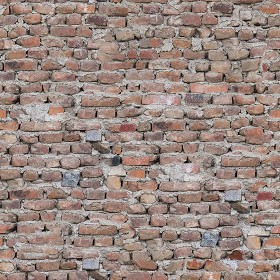 Textures   -   ARCHITECTURE   -   BRICKS   -   Damaged bricks  - Old damaged bricks texture seamless 17336 (seamless)