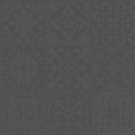 Textures   -   FREE PBR TEXTURES  - Patchwork ceramic tiles PBR texture seamless 21918 - Displacement