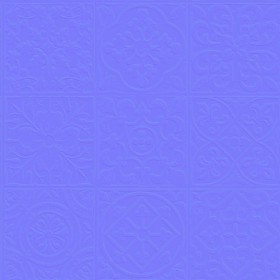 Textures   -   FREE PBR TEXTURES  - Patchwork ceramic tiles PBR texture seamless 21918 - Normal