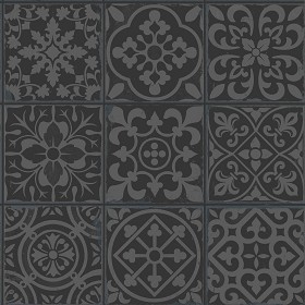 Textures   -   FREE PBR TEXTURES  - Patchwork ceramic tiles PBR texture seamless 21918 - Specular