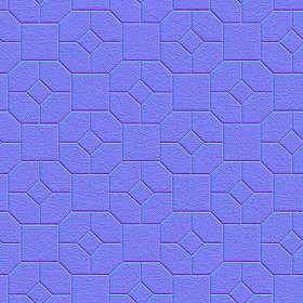 Textures   -   ARCHITECTURE   -   PAVING OUTDOOR   -   Concrete   -   Blocks mixed  - Paving concrete mixed size texture seamless 05603 - Normal