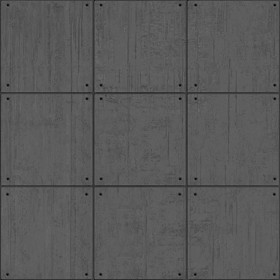 Textures   -   ARCHITECTURE   -   CONCRETE   -   Plates   -   Dirty  - Concrete dirt plates wall texture seamless 01767 - Displacement