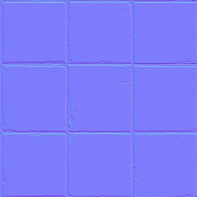 Textures   -   FREE PBR TEXTURES  - Old white ceramic tiles PBR texture seamless 21919 - Normal