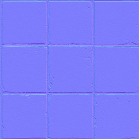 Textures   -   FREE PBR TEXTURES  - Old white ceramic tiles PBR texture seamless 21919 - Normal