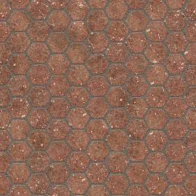 Textures   -   ARCHITECTURE   -   PAVING OUTDOOR   -   Hexagonal  - Terracotta paving outdoor hexagonal texture seamless 06024 (seamless)