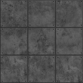 Textures   -   ARCHITECTURE   -   CONCRETE   -   Plates   -   Dirty  - Concrete dirt plates wall texture seamless 01768 - Displacement