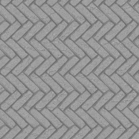 Textures   -   ARCHITECTURE   -   PAVING OUTDOOR   -   Concrete   -   Herringbone  - Concrete paving herringbone outdoor texture seamless 05833 - Displacement