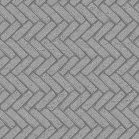 Textures   -   ARCHITECTURE   -   PAVING OUTDOOR   -   Concrete   -   Herringbone  - Concrete paving herringbone outdoor texture seamless 05833 - Displacement