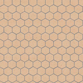 Textures   -   ARCHITECTURE   -   PAVING OUTDOOR   -   Hexagonal  - Terracotta paving outdoor hexagonal texture seamless 06025 (seamless)