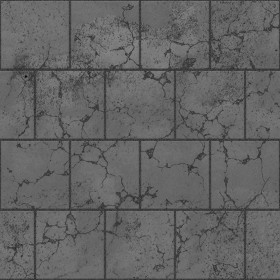 Textures   -   ARCHITECTURE   -   PAVING OUTDOOR   -   Concrete   -   Blocks damaged  - Concrete paving outdoor damaged texture seamless 05524 - Displacement