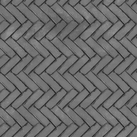 Textures   -   ARCHITECTURE   -   PAVING OUTDOOR   -   Concrete   -   Herringbone  - Concrete paving herringbone outdoor texture seamless 05834 - Displacement