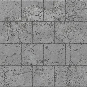 Textures   -   ARCHITECTURE   -   PAVING OUTDOOR   -   Concrete   -   Blocks damaged  - Concrete paving outdoor damaged texture seamless 05524 (seamless)