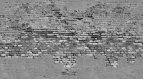 Textures   -   ARCHITECTURE   -   BRICKS   -   Damaged bricks  - Old damaged bricks texture seamless 18108 - Displacement