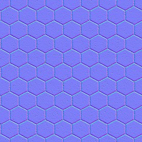 Textures   -   ARCHITECTURE   -   PAVING OUTDOOR   -   Hexagonal  - Terracotta paving outdoor hexagonal texture seamless 06026 - Normal