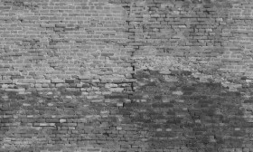 Textures   -   ARCHITECTURE   -   BRICKS   -   Damaged bricks  - Old damaged bricks texture seamless 18109 - Displacement