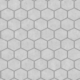 Textures   -   ARCHITECTURE   -   PAVING OUTDOOR   -   Hexagonal  - Terracotta paving outdoor hexagonal texture seamless 06027 - Displacement