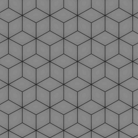 Textures   -   ARCHITECTURE   -   TILES INTERIOR   -   Hexagonal mixed  - Black ceramic hexagon tile PBR texture seamless 21839 - Displacement
