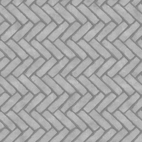 Textures   -   ARCHITECTURE   -   PAVING OUTDOOR   -   Concrete   -   Herringbone  - Concrete paving herringbone outdoor texture seamless 05836 - Displacement