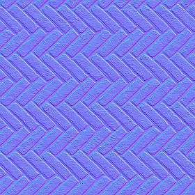Textures   -   ARCHITECTURE   -   PAVING OUTDOOR   -   Concrete   -   Herringbone  - Concrete paving herringbone outdoor texture seamless 05836 - Normal