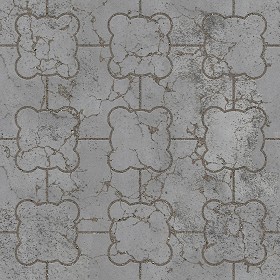 Textures   -   ARCHITECTURE   -   PAVING OUTDOOR   -   Concrete   -  Blocks damaged - Concrete paving outdoor damaged texture seamless 05526