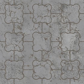 Textures   -   ARCHITECTURE   -   PAVING OUTDOOR   -   Concrete   -   Blocks damaged  - Concrete paving outdoor damaged texture seamless 05526 (seamless)