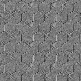 Textures   -   ARCHITECTURE   -   PAVING OUTDOOR   -   Hexagonal  - Concrete paving outdoor hexagonal texture seamless 06028 (seamless)