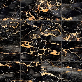 Textures   -   ARCHITECTURE   -   TILES INTERIOR   -   Marble tiles   -  Black - black portoro gold tiles pbr texture seamless 22266