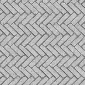 Textures   -   ARCHITECTURE   -   PAVING OUTDOOR   -   Concrete   -  Herringbone - Concrete paving herringbone outdoor texture seamless 05837