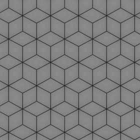 Textures   -   ARCHITECTURE   -   TILES INTERIOR   -   Hexagonal mixed  - White ceramic hexagon tile PBR texture seamless 21840 - Displacement