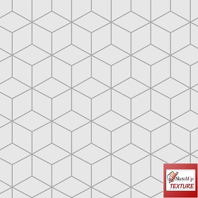 Textures   -   ARCHITECTURE   -   TILES INTERIOR   -   Hexagonal mixed  - White ceramic hexagon tile PBR texture seamless 21840 (seamless)