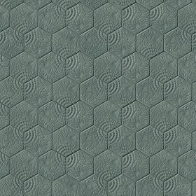 Textures   -   ARCHITECTURE   -   PAVING OUTDOOR   -   Hexagonal  - Concrete paving outdoor hexagonal texture seamless 06030 (seamless)