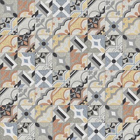 Textures   -   ARCHITECTURE   -   TILES INTERIOR   -   Terrazzo  - terrazzo cementine tiles pbr texture seamless 22171 (seamless)
