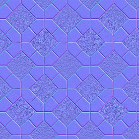 Textures   -   ARCHITECTURE   -   PAVING OUTDOOR   -   Concrete   -   Blocks mixed  - Paving concrete mixed size texture seamless 05566 - Normal