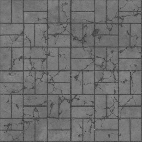 Textures   -   ARCHITECTURE   -   PAVING OUTDOOR   -   Concrete   -   Blocks damaged  - Concrete paving outdoor damaged texture seamless 05529 - Displacement