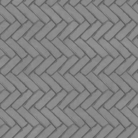 Textures   -   ARCHITECTURE   -   PAVING OUTDOOR   -   Concrete   -   Herringbone  - Concrete paving herringbone outdoor texture seamless 05839 - Displacement