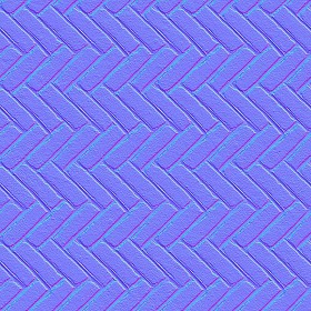 Textures   -   ARCHITECTURE   -   PAVING OUTDOOR   -   Concrete   -   Herringbone  - Concrete paving herringbone outdoor texture seamless 05839 - Normal