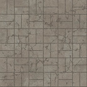 Textures   -   ARCHITECTURE   -   PAVING OUTDOOR   -   Concrete   -   Blocks damaged  - Concrete paving outdoor damaged texture seamless 05529 (seamless)