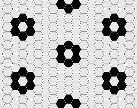 Textures   -   ARCHITECTURE   -   TILES INTERIOR   -  Hexagonal mixed - Hexagon tiles white black pbr texture seamlees 22223