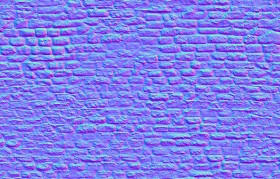Textures   -   ARCHITECTURE   -   BRICKS   -   Damaged bricks  - Old damaged wall bricks texture seamless 20199 - Normal