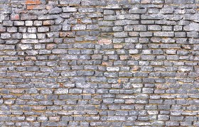 Textures   -   ARCHITECTURE   -   BRICKS   -   Damaged bricks  - Old damaged wall bricks texture seamless 20199 (seamless)