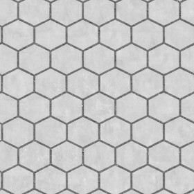 Textures   -   ARCHITECTURE   -   PAVING OUTDOOR   -   Hexagonal  - Concrete paving outdoor hexagonal texture seamless 06032 - Displacement