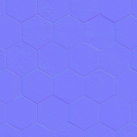 Textures   -   ARCHITECTURE   -   TILES INTERIOR   -   Hexagonal mixed  - Hexagonal tiles metal effect pbr texture seamless 22334 - Normal